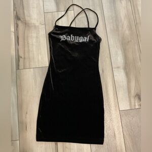 Black Velvet Babygirl Dress
